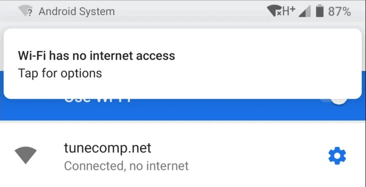 Một thiết bị không có quyền truy cập Internet